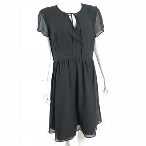 Modcloth Black Chiffon Dress